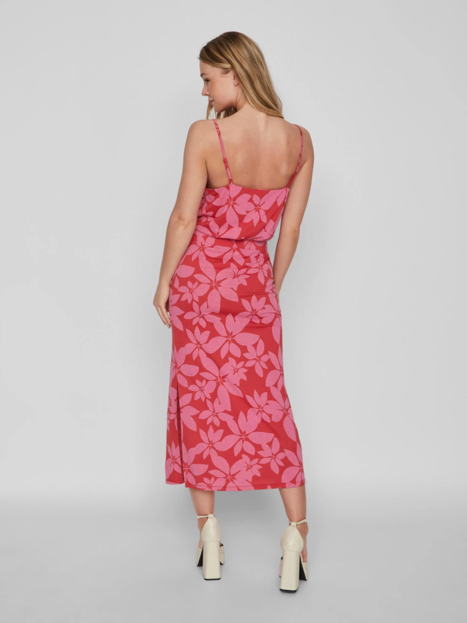 Vila Maxi Rokken Rok KAMI Dames Rood 4 Vila Maxi Rokken Rok KAMI Dames Rood - Afbeelding 4