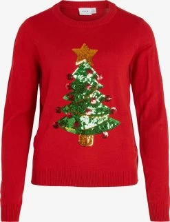 Vila Fijngebreide Truien Trui Season Dames Rood