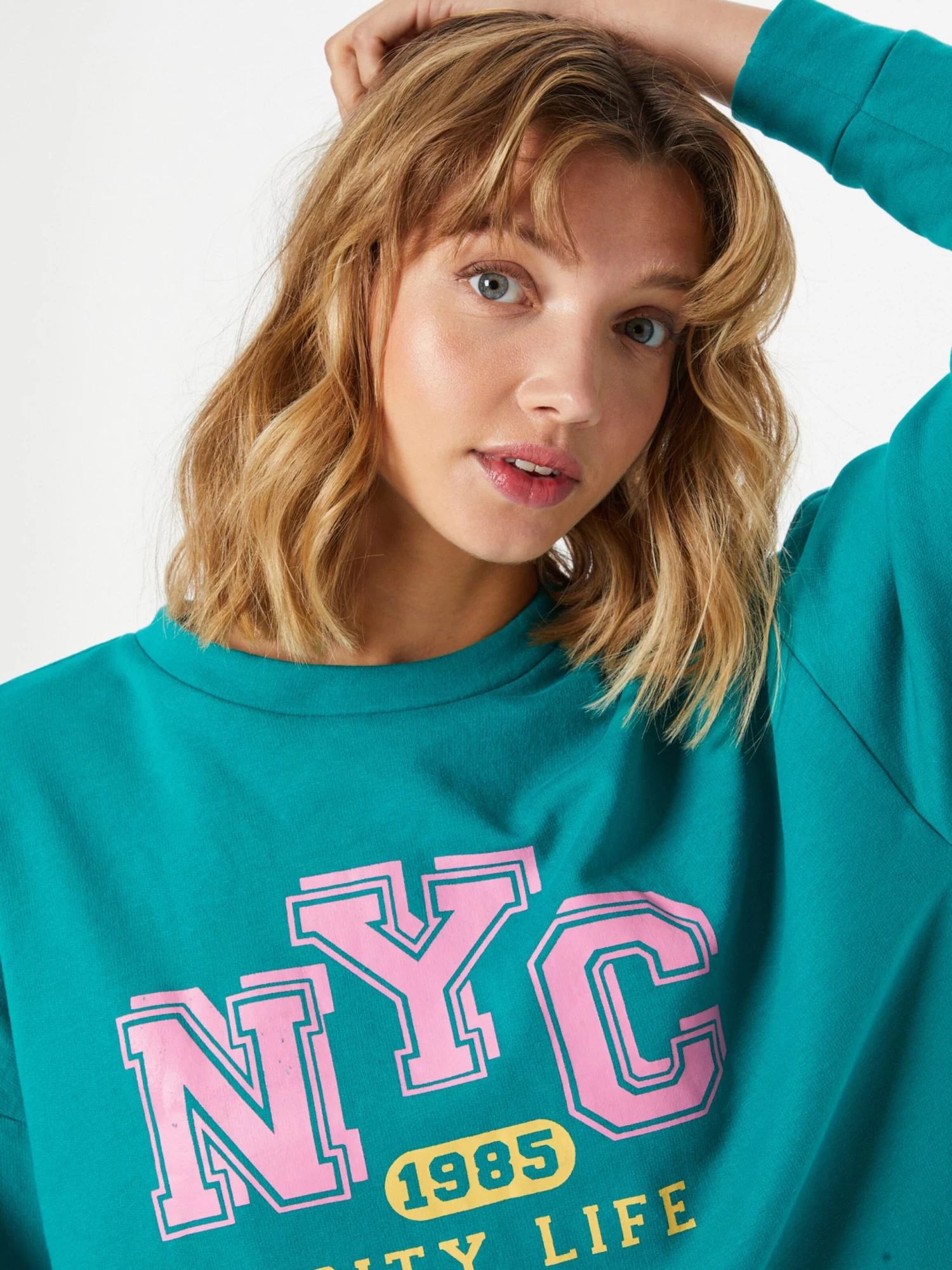 Vila Sweatshirts Sweatshirt RUST Dames Petrol 2 Vila Sweatshirts Sweatshirt RUST Dames Petrol - Afbeelding 2