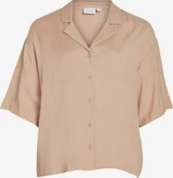 Vila Blouses Met Korte Mouw Blouse Dames Beige