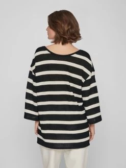 Vila Shirts Met 3/4 Mouw Shirt Dames Beige / Zwart -Vila 45c3ac8a6dd1b66c93a79cf2e5cc6e03