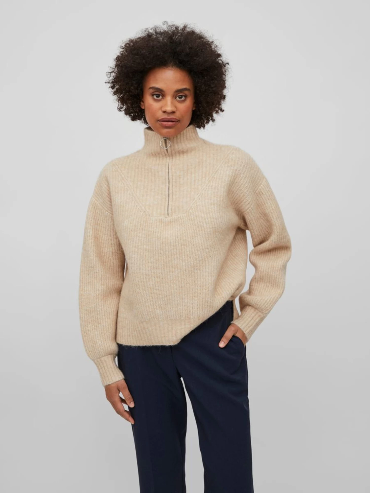 Vila Coltruien Trui Dames Beige 3 Vila Coltruien Trui Dames Beige - Afbeelding 3