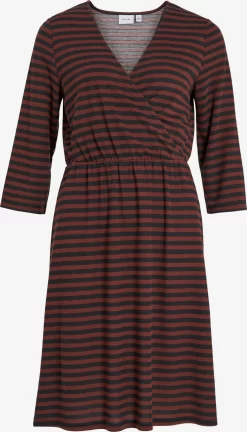 Vila Mini Jurken Jurk Dames Pastelrood / Zwart