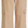 Vila Jeans Wide Leg Cargojeans Dames Beige