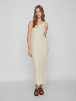 Vila Gebreide Jurken Gebreide Jurk Margot Dames Ivoor -Vila 46ca9166d419348563d8b69475c9e165