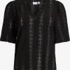 Vila Kanten Blouses Blouse AGATHA Dames Zwart