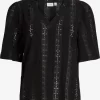 Vila Kanten Blouses Blouse AGATHA Dames Zwart