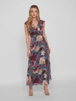 Vila Maxi Jurken Jurk Rilla Dames Duifblauw -Vila 47e8ab1ac2c37f513976c04439857fe2 scaled