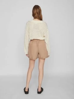 Vila Shorts Regular Broek LINDAS Dames Bruin -Vila 48c031226af26e0f91eb4be51473420b