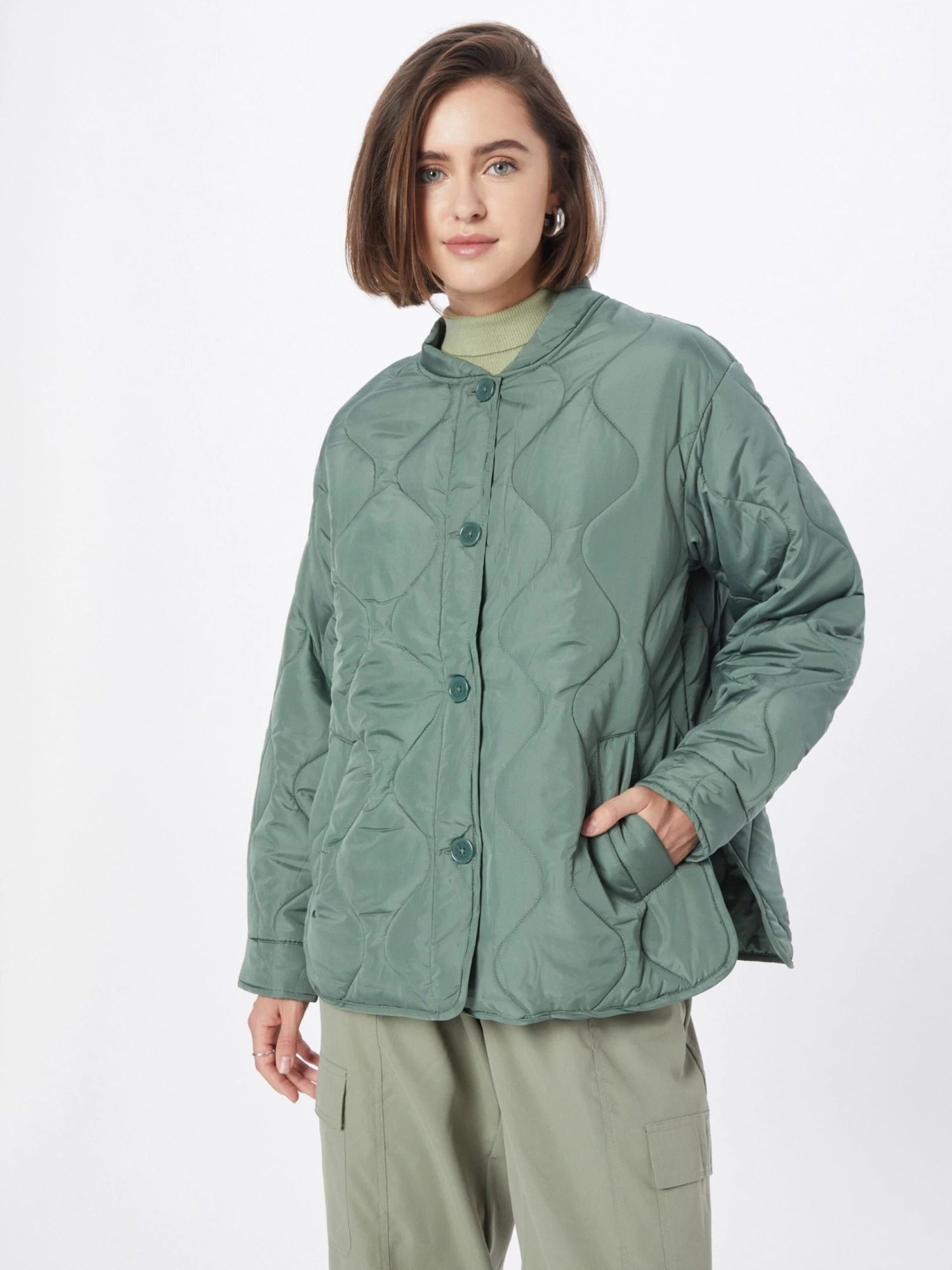 Vila Tussenjassen Tussenjas Thora Dames Pastelgroen 2 Vila Tussenjassen Tussenjas Thora Dames Pastelgroen - Afbeelding 2