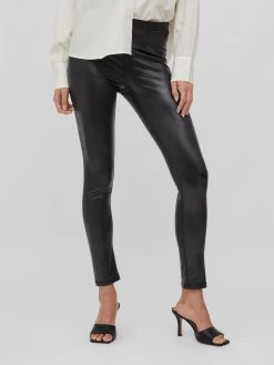 Vila Leren Broeken Skinny Leggings Hidy Dames Zwart -Vila 494a9ce41f22defcb5804355284e38cd