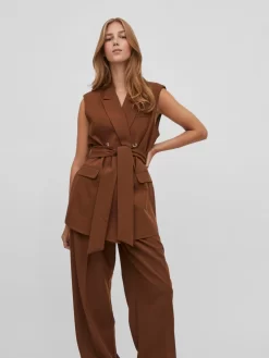 Vila Bodywarmers Bodywarmer Dames Bruin -Vila 49a4b74f964f9e5811062b05a1711ec0 scaled