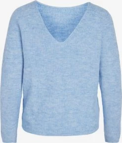 Vila Fijngebreide Truien Trui Dames Blauw