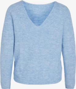 Vila Fijngebreide Truien Trui Dames Blauw