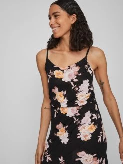 Jerseyjurken Jurk KAMI Dames Zwart -Vila 49d79c57889758eab70a1bd80d116d6f