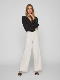 Vila Pantalons Loosefit Broek Dames Beige -Vila 4a15a3a5204ea0245aca678654f865b1