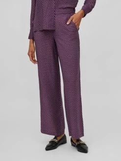 Vila Pantalons Wide Leg Broek Dames Bordeaux -Vila 4ac0d3164c21d955c75459b84e4ae70c