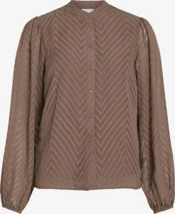Vila Overhemden Blouse Dames Bruin