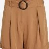 Vila Shorts Loosefit Bandplooibroek Vero Dames Bruin