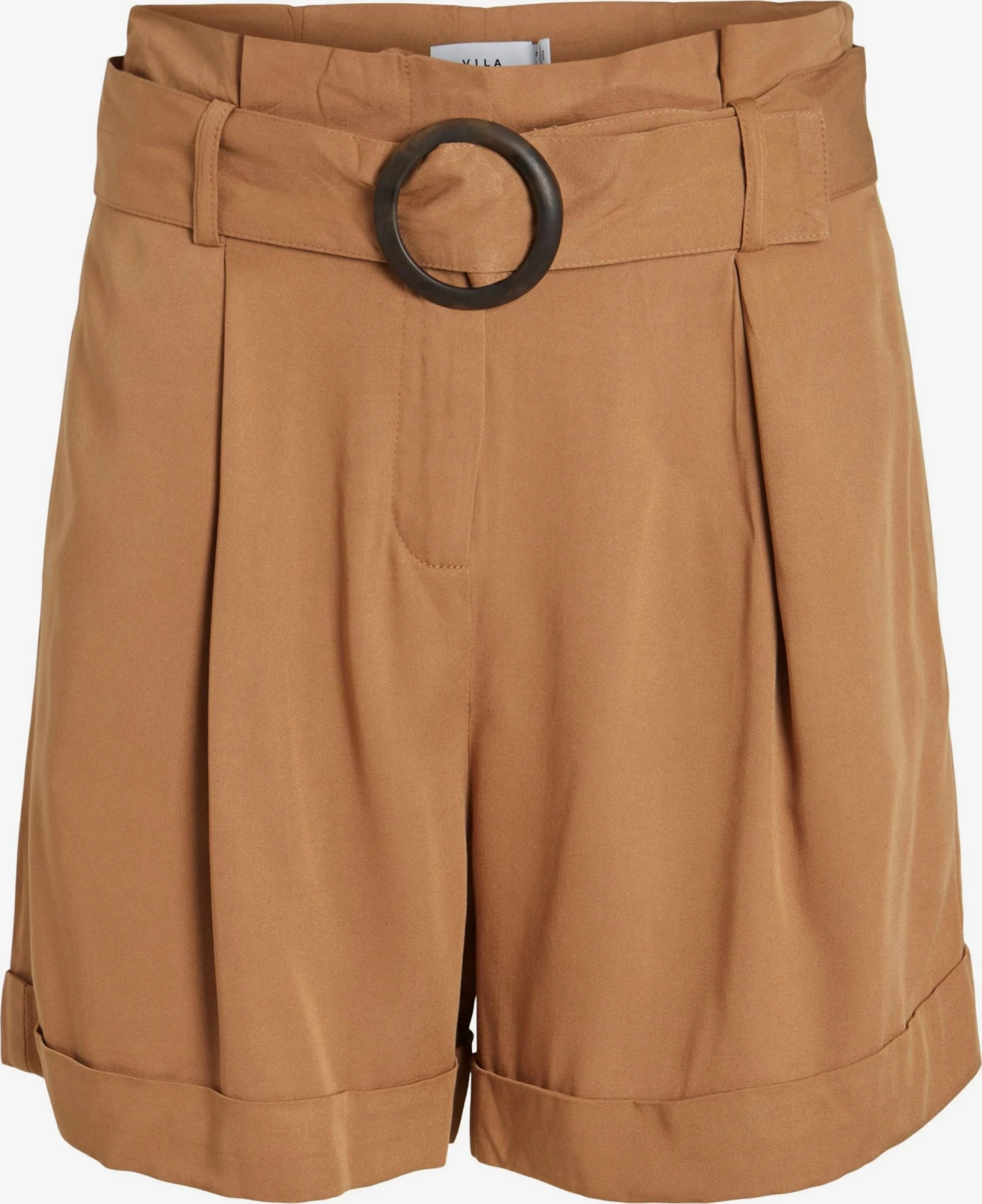 Vila Shorts Loosefit Bandplooibroek Vero Dames Bruin 1 Vila Shorts Loosefit Bandplooibroek Vero Dames Bruin