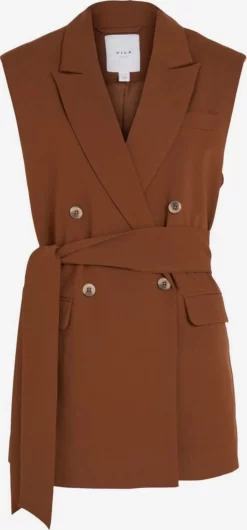 Vila Bodywarmers Bodywarmer Dames Bruin