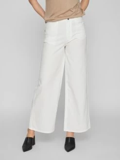 Vila Wide Leg Wide Leg Jeans Widey Dames Wit -Vila 4e24ea053cdd3f15733998f6d665df27