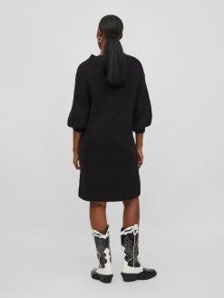 Vila Gebreide Jurken Gebreide Jurk Suba Dames Zwart -Vila 4ef4aacf1a792b24407ed2b8967dcb5c