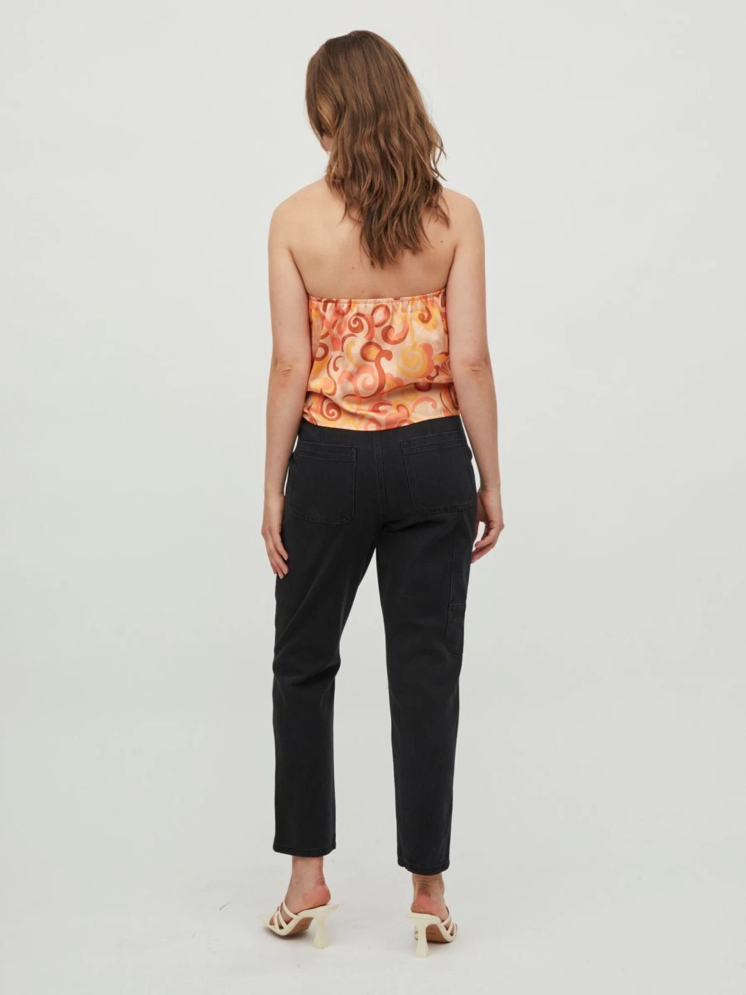 Vila Straight Regular Jeans Dames Zwart 4 Vila Straight Regular Jeans Dames Zwart - Afbeelding 4