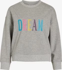 Vila Sweatshirts Sweatshirt PIA Dames Lichtgrijs