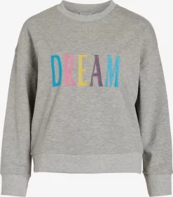 Vila Sweatshirts Sweatshirt PIA Dames Lichtgrijs