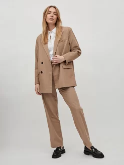 Vila Klassieke Blazers Blazers ARONA Dames Lichtbruin -Vila 50866020bd141fabe0000a2aef369163 scaled