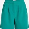 Vila Shorts Regular Bandplooibroek KAMMA Dames Jade Groen