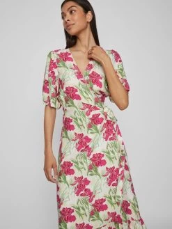 Vila Maxi Jurken Jurk Grea Dames Beige -Vila 50dee0b848de60104d5be253e3398ecb