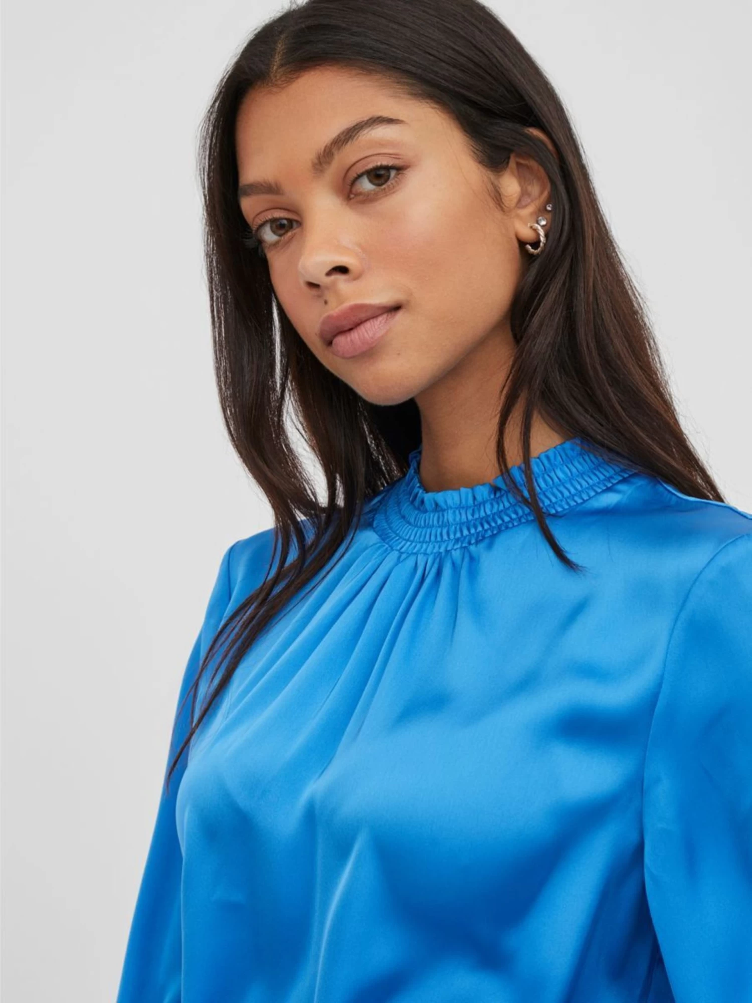 Vila Blouseshirts Blouse Dames Blauw 6 Vila Blouseshirts Blouse Dames Blauw - Afbeelding 6