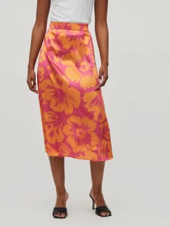 Vila Midi Rokken Rok Paper Dames Pink -Vila 51a47617cece923e98765e4bf38bd87d scaled