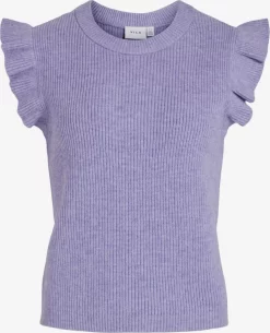 Vila Fijngebreide Truien Trui RIL Dames Lichtlila