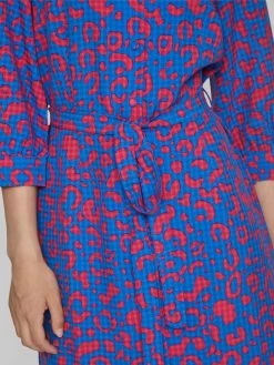 Vila Midi Jurken Jurk Dames Blauw -Vila 52af8ed7275e1a1212ce7564270ef043