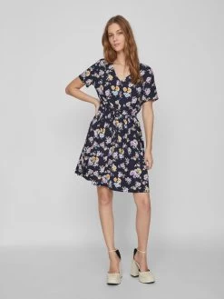 Vila Mini Jurken Jurk Lise Dames Blauw / Nachtblauw -Vila 52ee868ab38070867fb90336e65e2d27