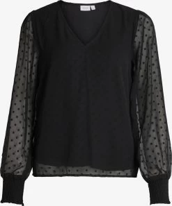 Vila Blouseshirts Blouse Linneas Dames Zwart