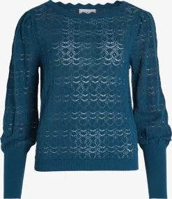 Vila Fijngebreide Truien Trui Vivo Dames Blauw