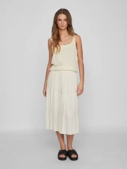 Vila Tanktops Top Dames Beige -Vila 55afb150a01e4f3270b74ca5711b5795