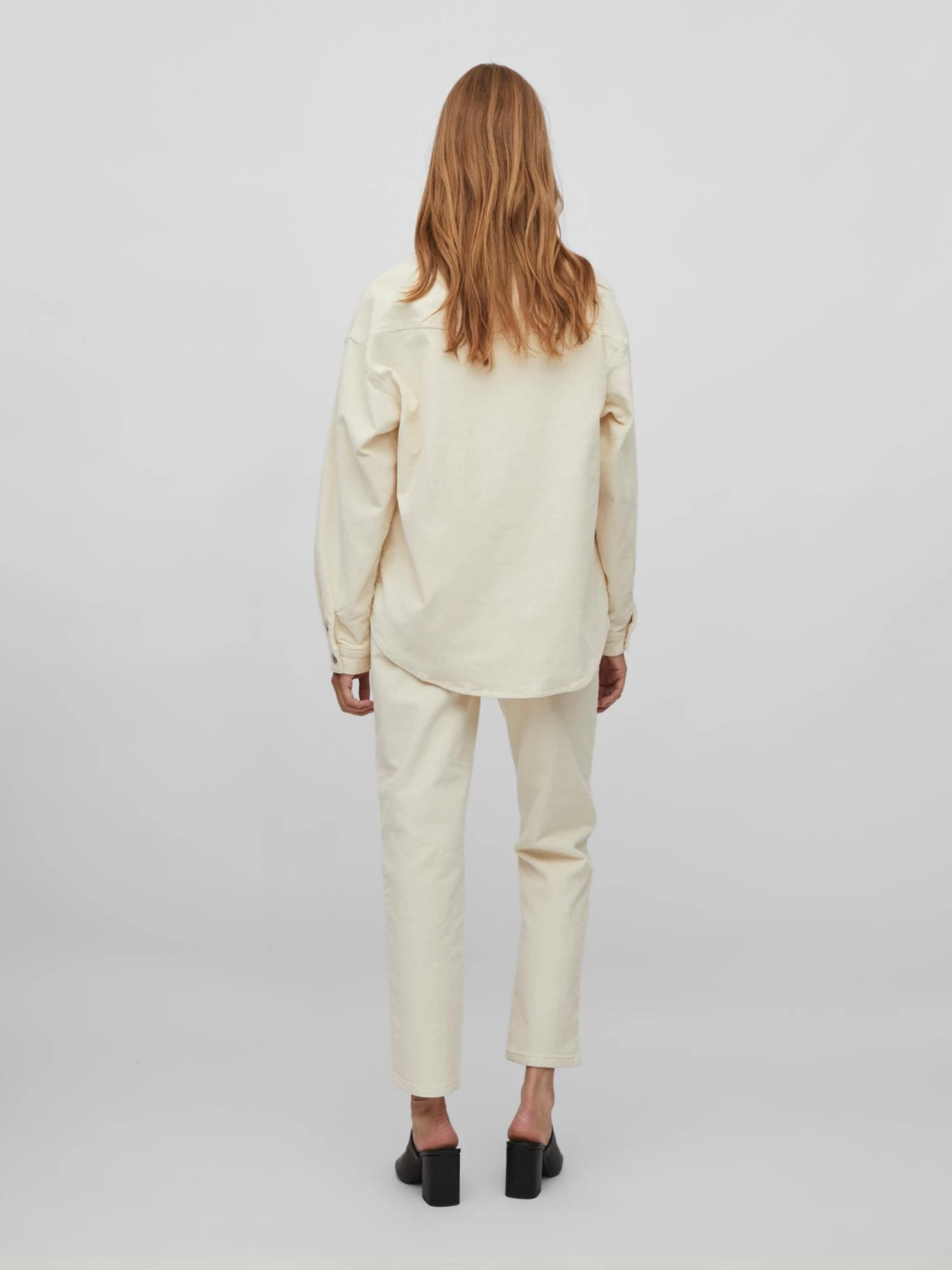 Vila Overhemden Blouse OTAS Dames Beige 4 Vila Overhemden Blouse OTAS Dames Beige - Afbeelding 4