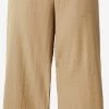 Vila Pantalons Wide Leg Broek LINEA Dames Lichtbeige