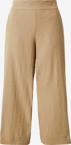 Vila Pantalons Wide Leg Broek LINEA Dames Lichtbeige