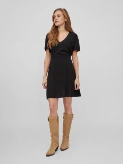 Vila Zomerjurken Zomerjurk TRINE Dames Zwart -Vila 5781a719ff84e2b7aed496573f1aff00