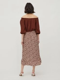 Vila Midi Rokken Rok Dames Bruin -Vila 57bf0fb2f9f9f969b5147c28cf03fdf1