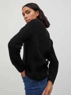 Vila Fijngebreide Truien Trui Dames Zwart -Vila 57c06ecc51546670715a58b6dac89f4c scaled