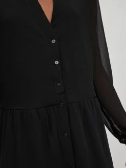 Vila Blousejurken Blousejurk Dames Zwart -Vila 57c271c7f5686fde6eafc5543ddc6ea8