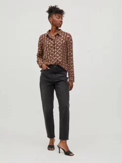 Vila Overhemden Blouse Zino Dames Bruin -Vila 58428ac9b61206c6b867abeb603fd2fb scaled