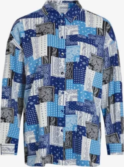 Vila Overhemden Blouse Dames Blauw / Wit
